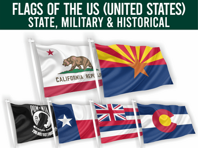 Flags of The United States - State, Geographic, Military & Historical