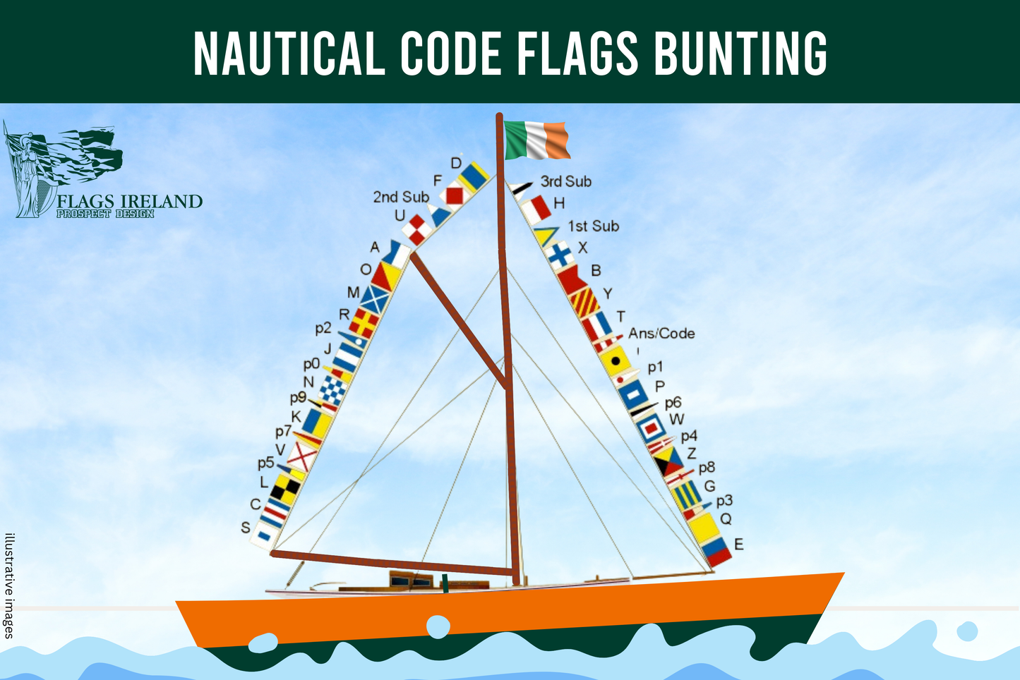 Nautical Code Flags Bunting