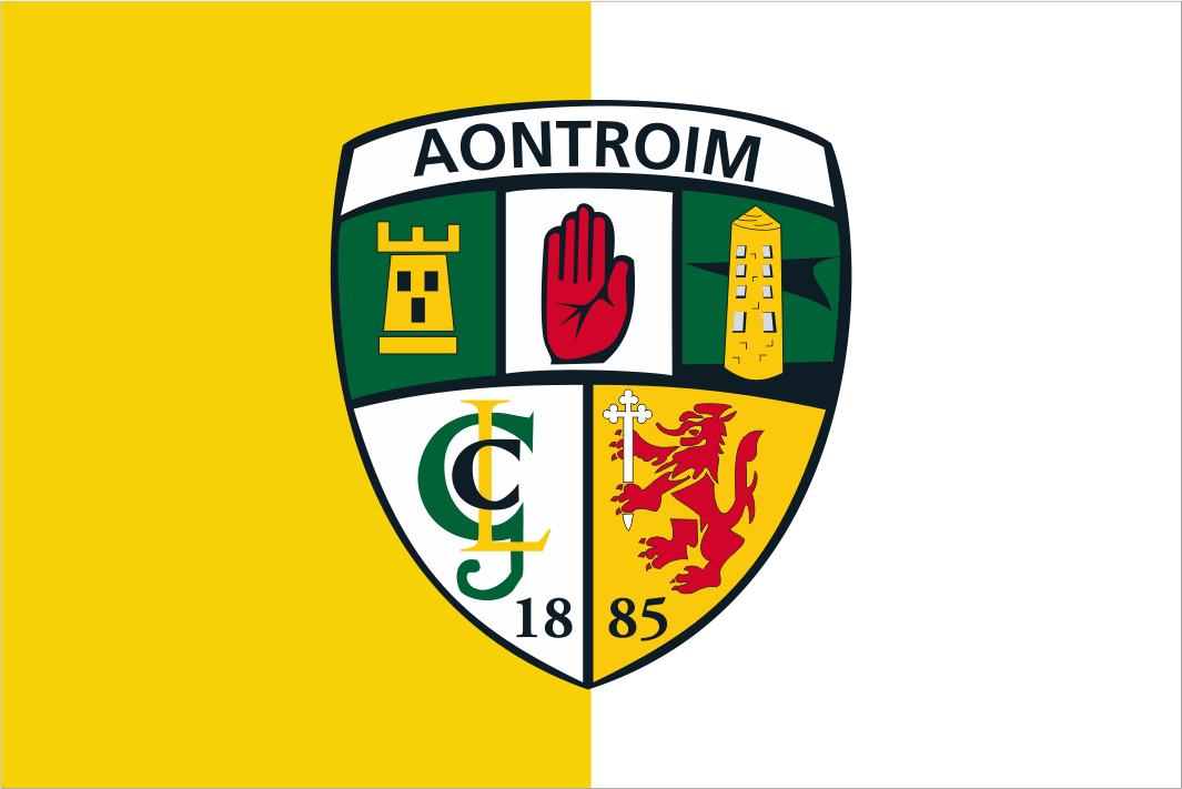 Antrim Gaa Crest Handwaver Flag Flags Ireland Prospect Design