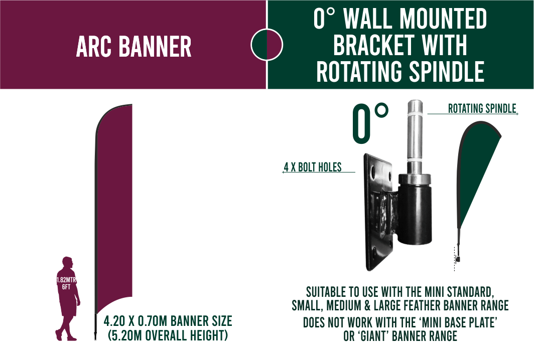 Large 4m Custom Feather Banner Package – Banner, Pole & Base