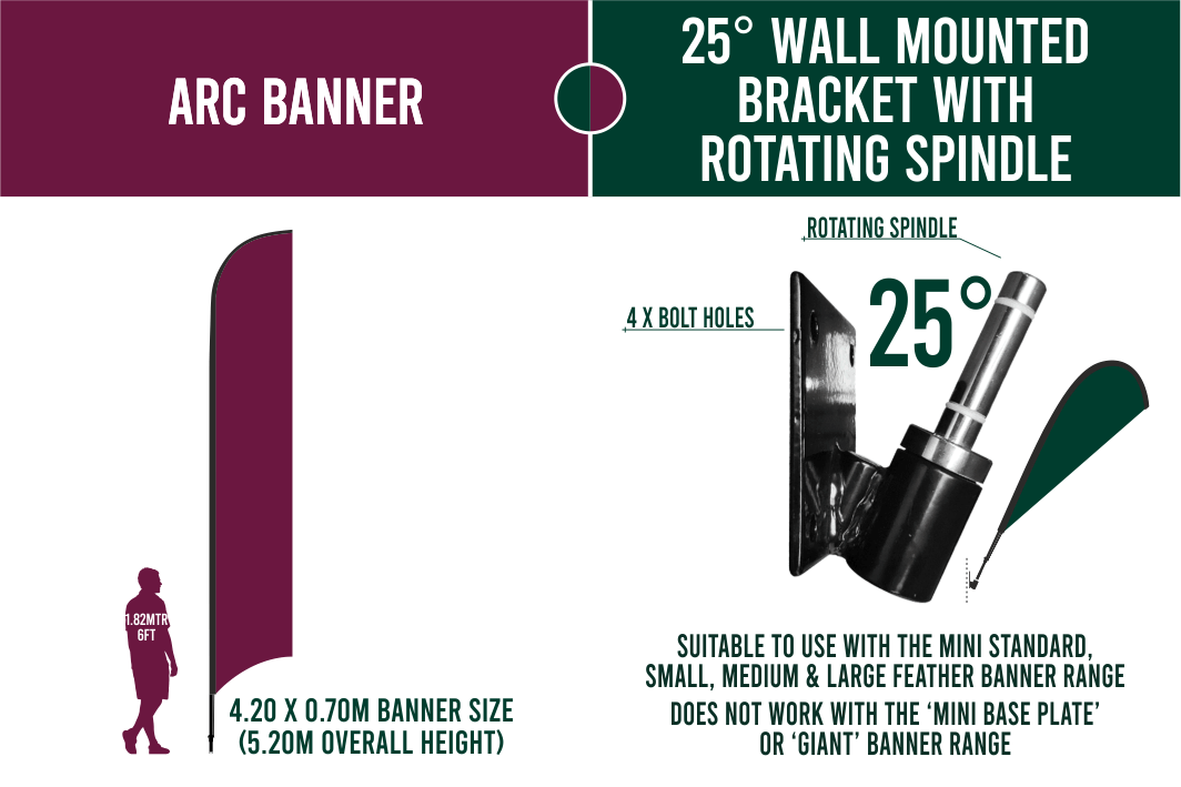 Large 4m Custom Feather Banner Package – Banner, Pole & Base