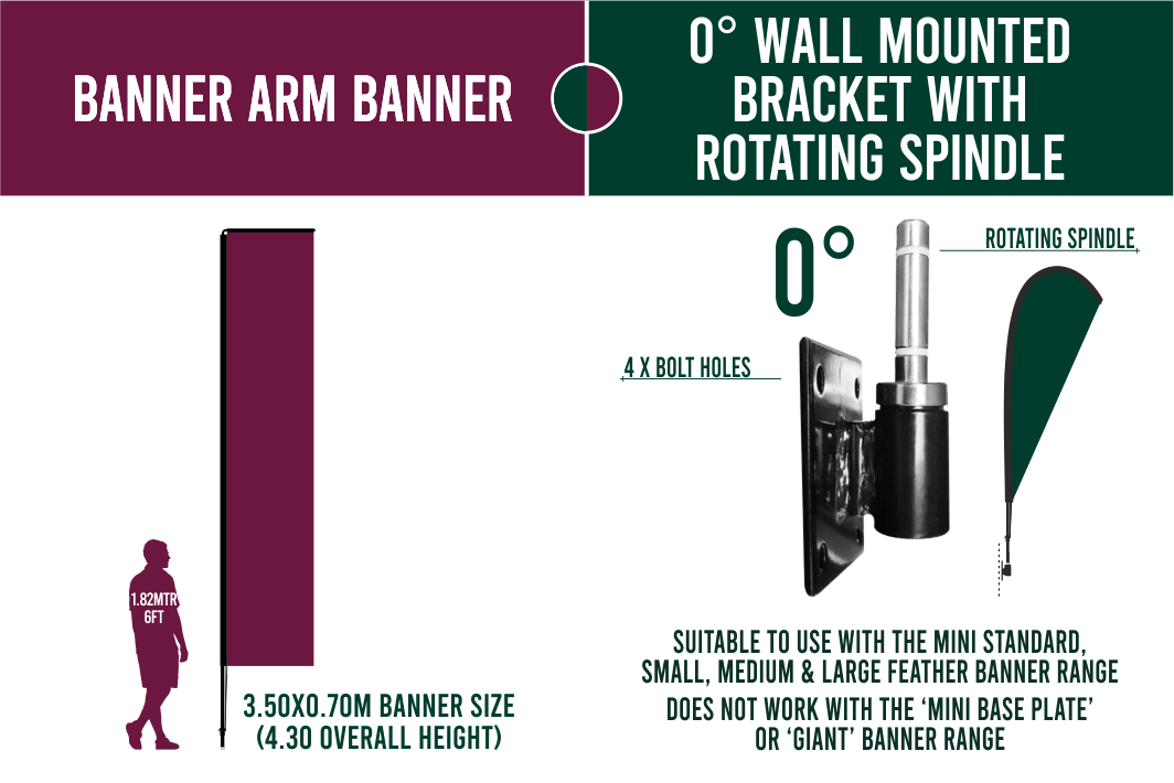 Large 4m Custom Feather Banner Package – Banner, Pole & Base