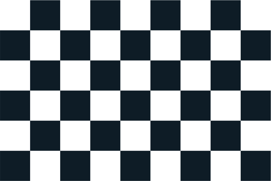 Black & White Chequered Handwaver Flag