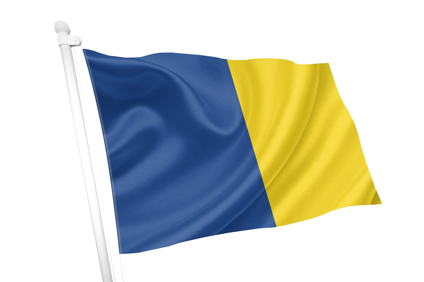 Blaue und goldgelbe Flagge
