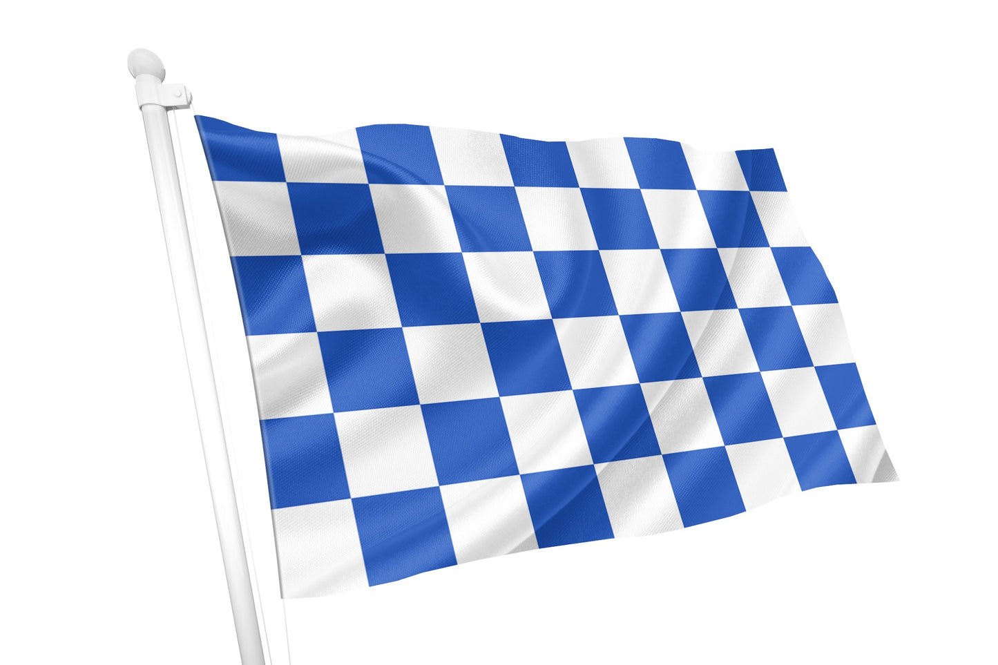 Bandeira quadriculada azul (Patricks - County) e branca