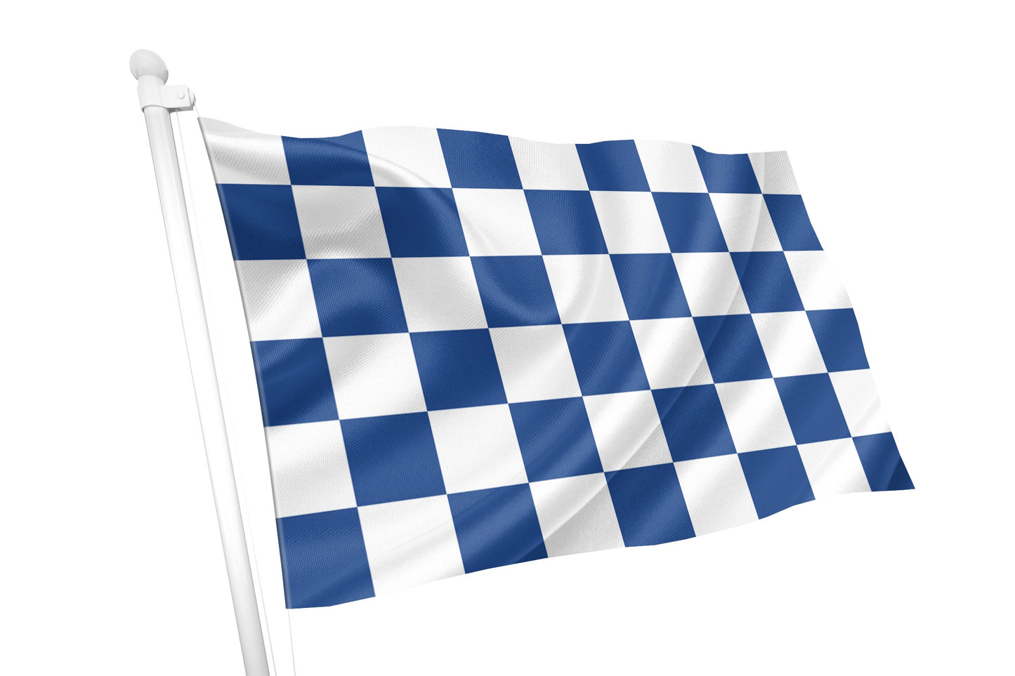 Bandeira quadriculada azul (Patricks - County) e branca