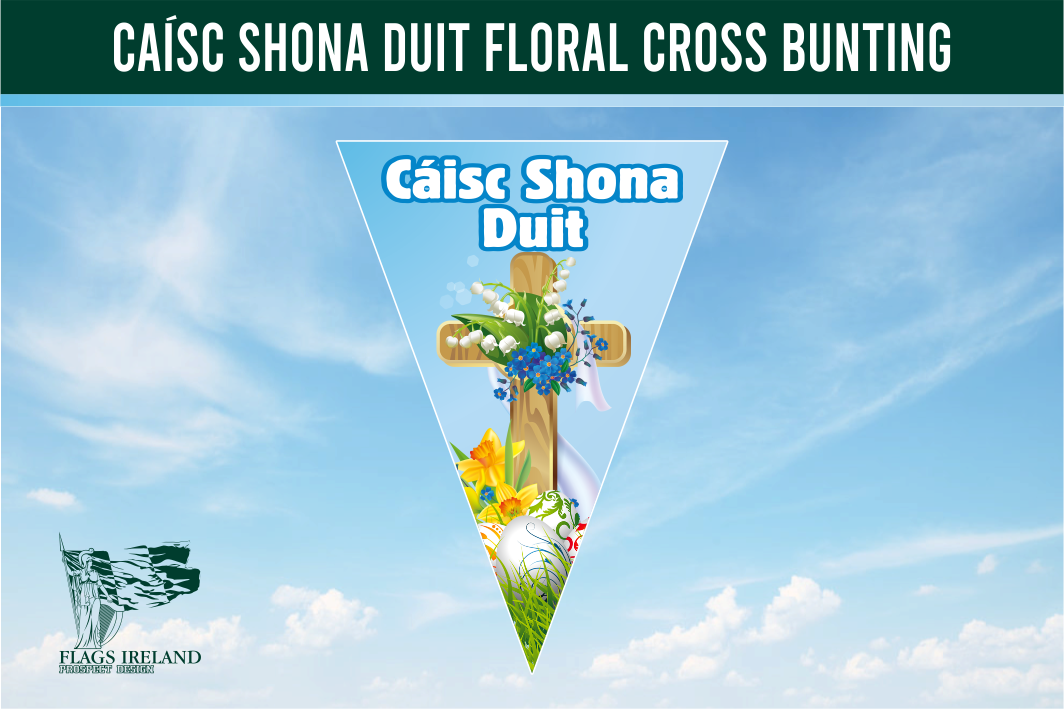 Cáisc Shona Duit Floral Cross Bunting