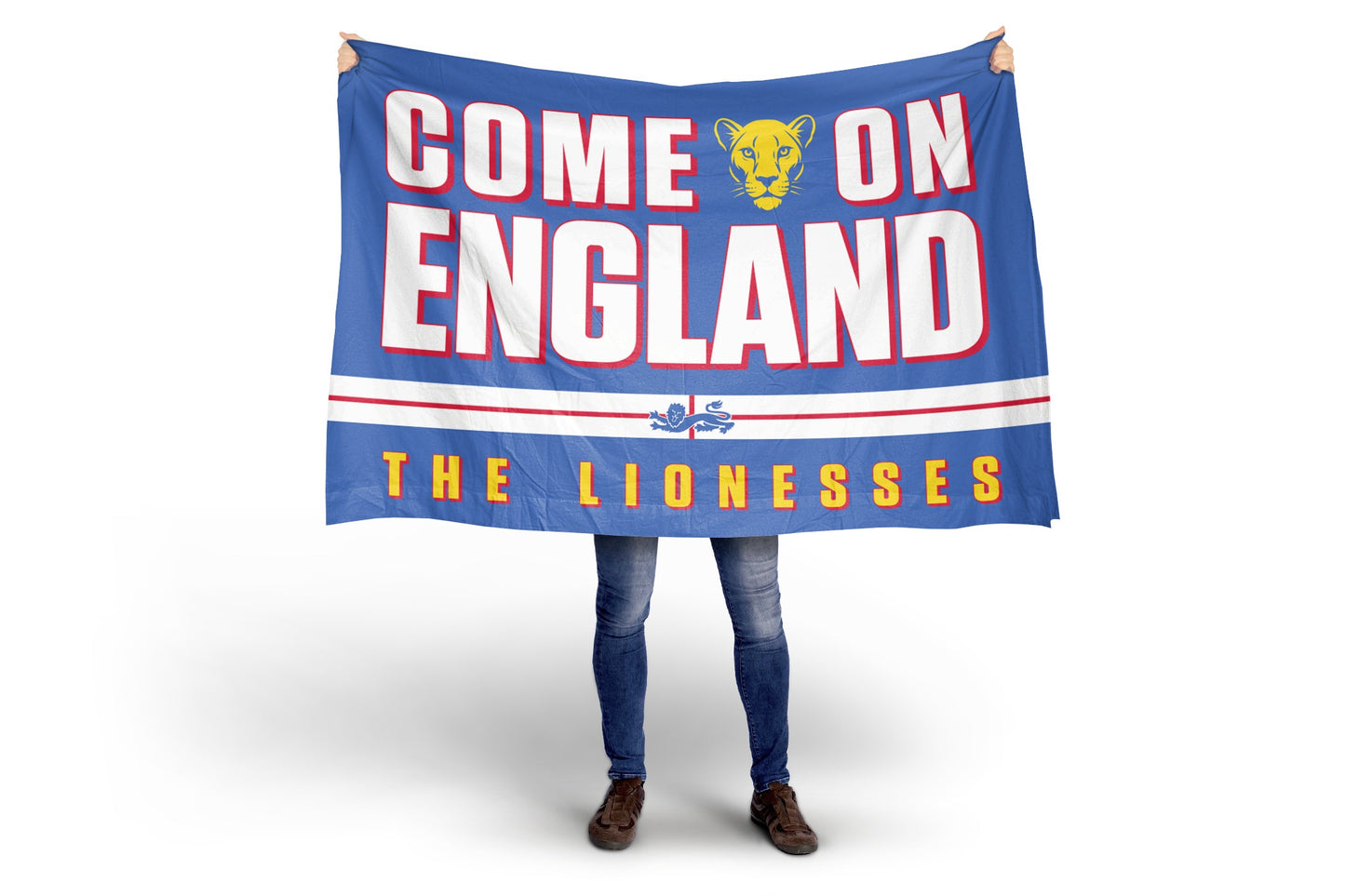 Come On England – The Lionesses Blue Team Flag