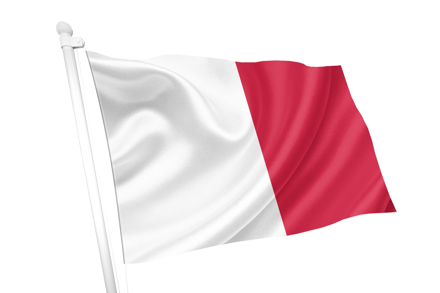 Bandeira de cor branca e vermelha