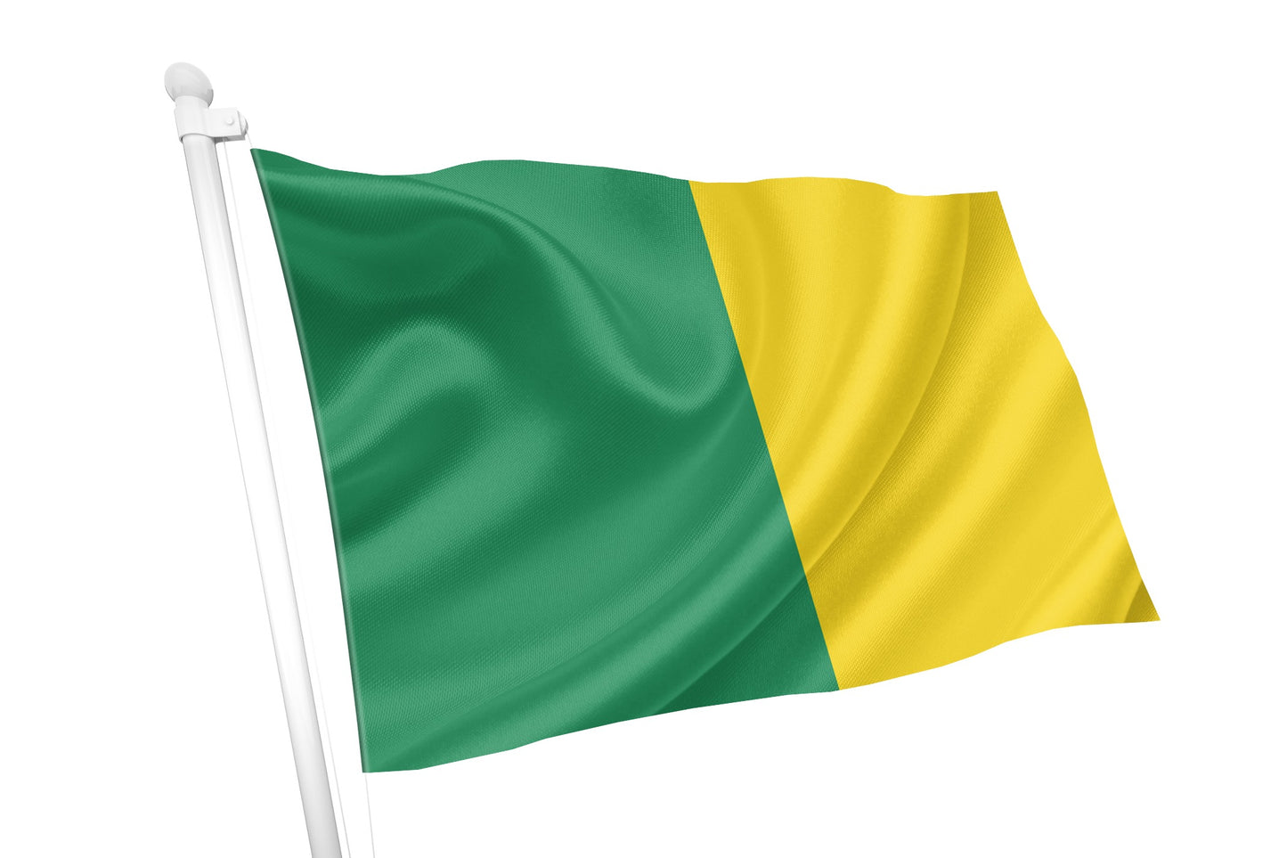 Green & Golden Yellow Coloured Flag