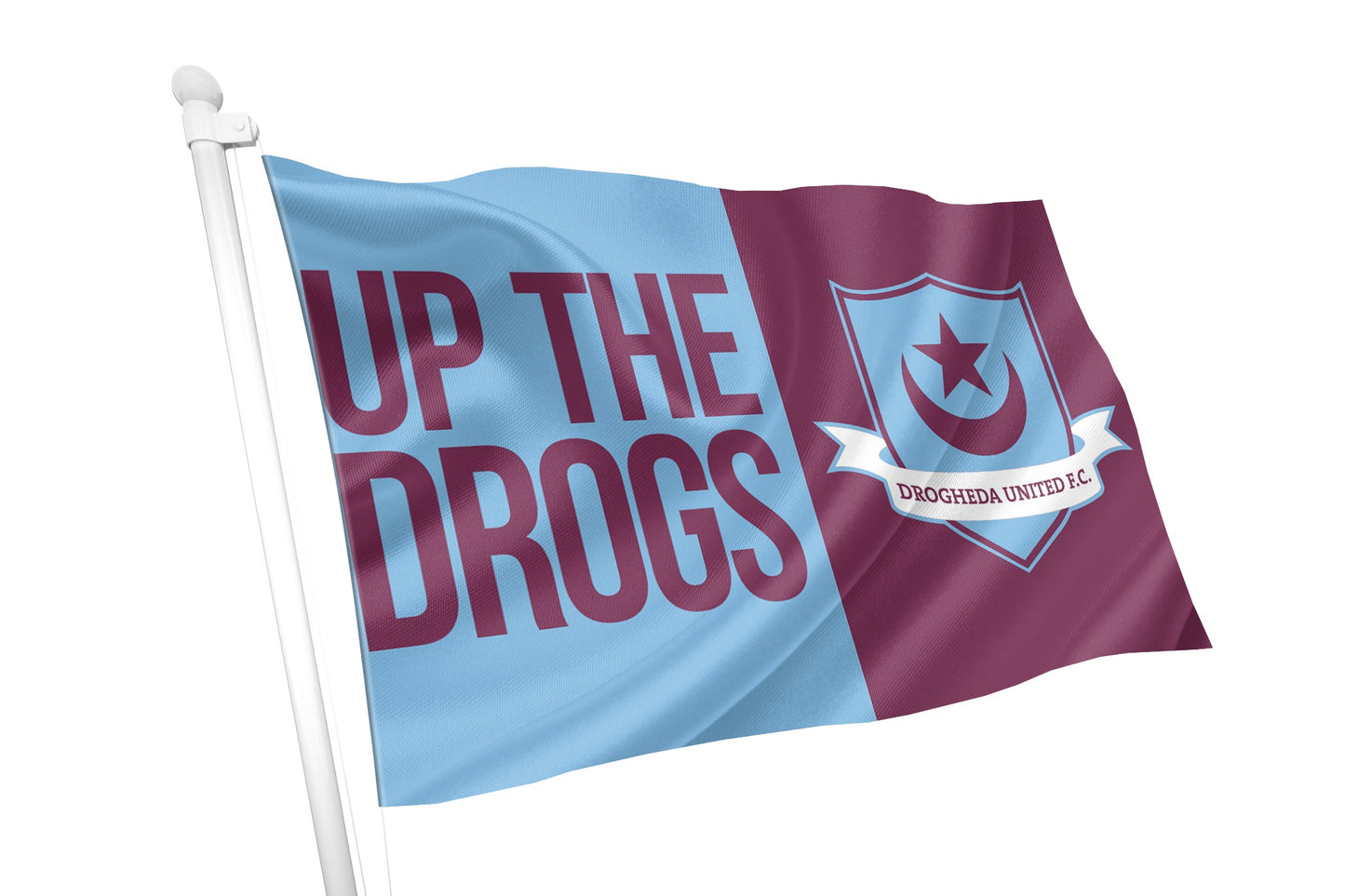 Drogheda United FC ''UP THE DROGS'' Flag
