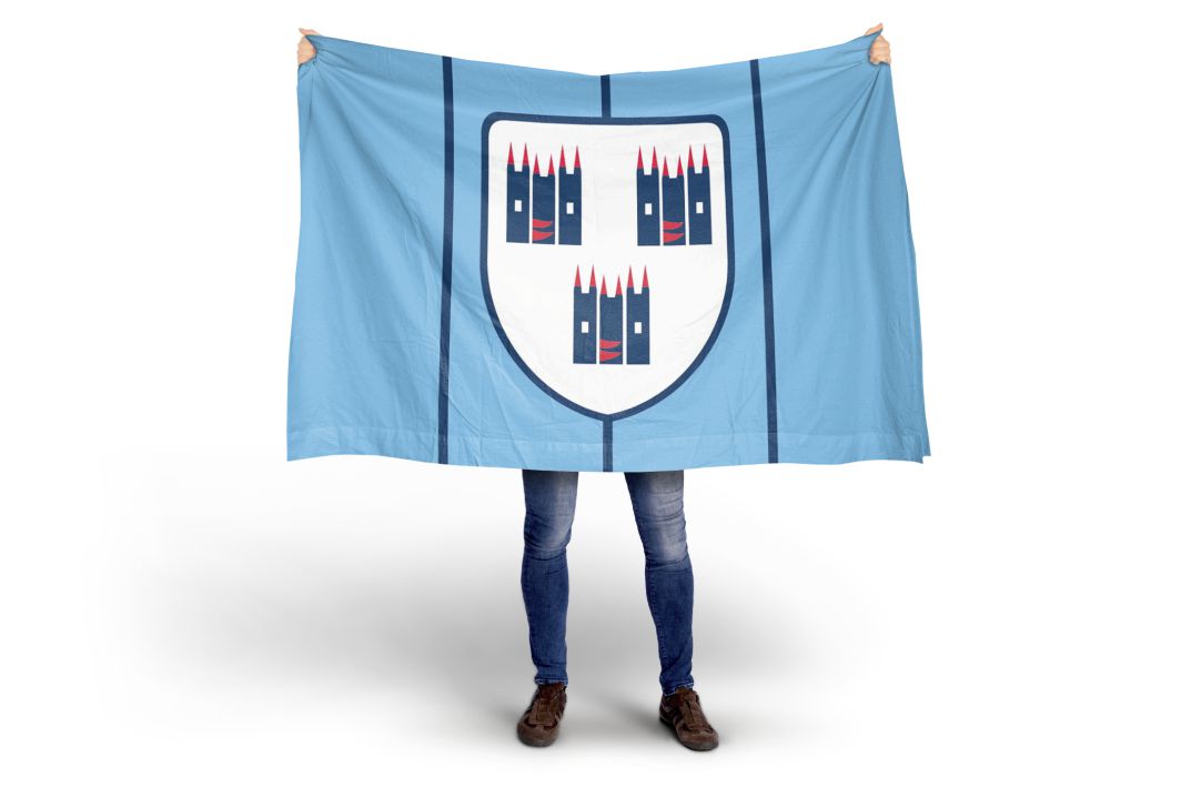 Bandeira retrô GAA da década de 1980 de Dublin