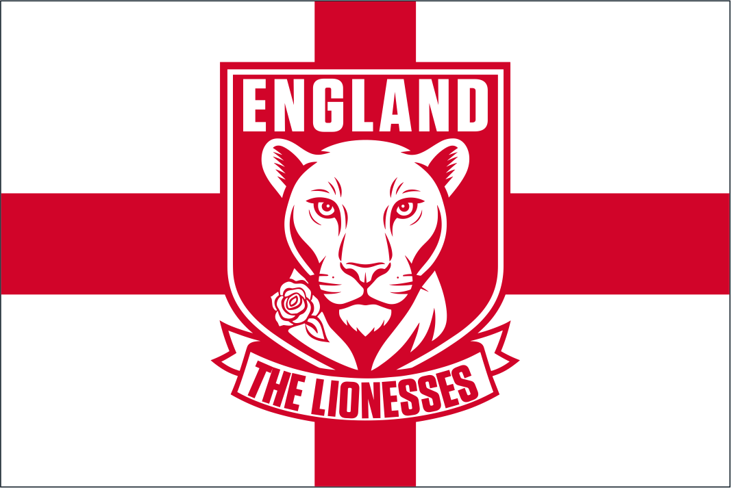 England Lionesses Team Crest Flag – St George’s Cross