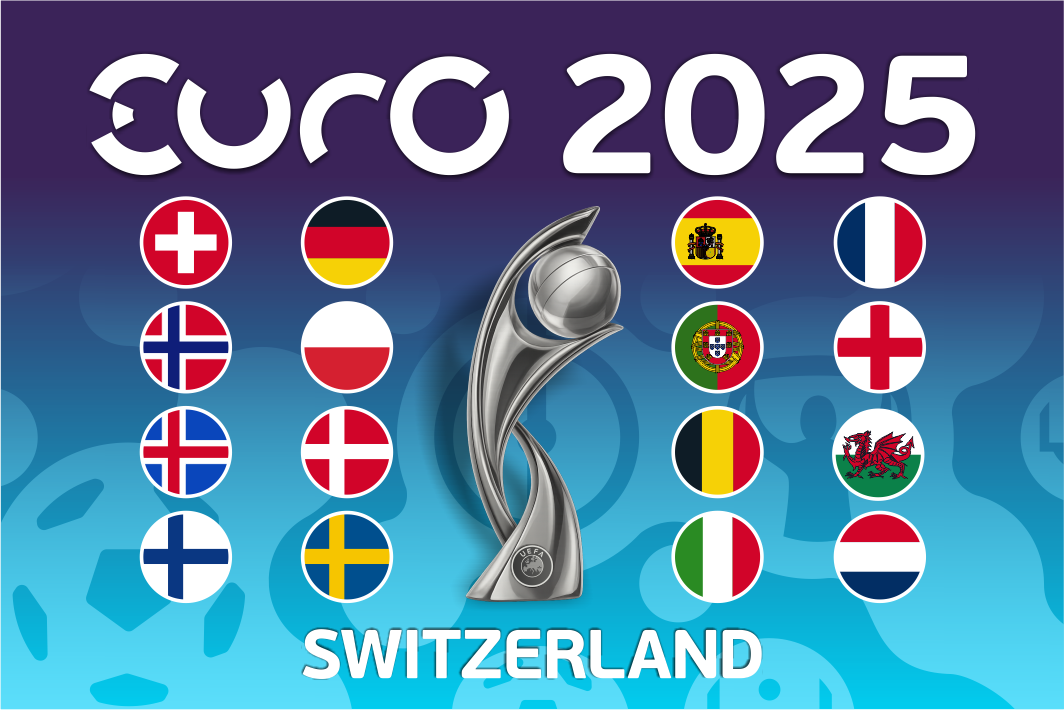 EURO 2025 Flag – Trophy & Nations Flag