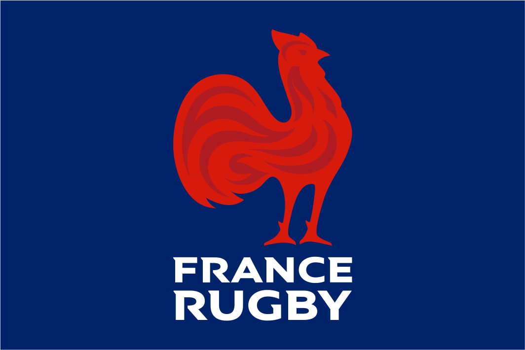 Frankreich-Rugby-Wappenflagge