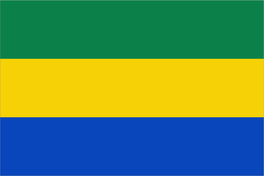 Gabon Handwaver Flag