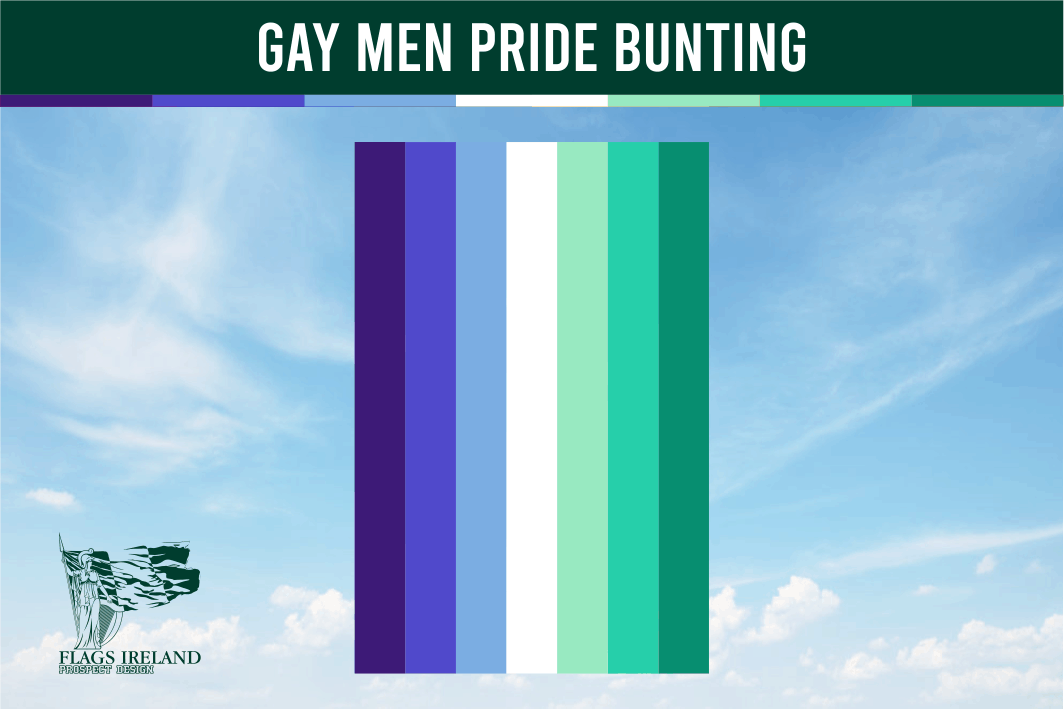 Gay Men Pride Flag Bunting