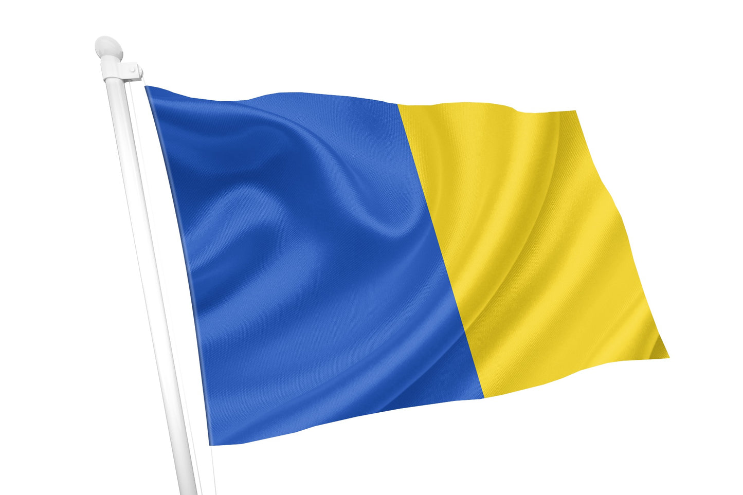 Blaue und goldgelbe Flagge