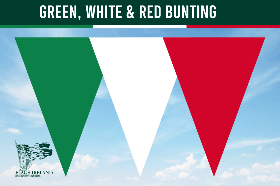 Green(National), White & Red Colour Bunting
