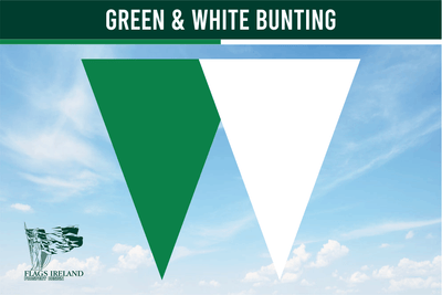 Green(National) & White Colour Bunting
