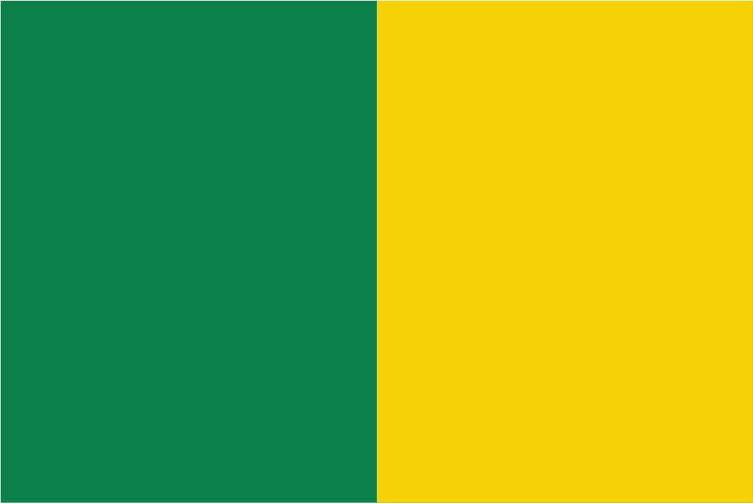 Green & Golden Yellow Handwaver Flag