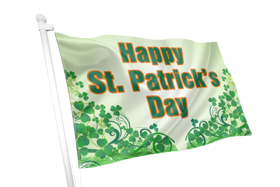 'Happy St. Patrick's Day' Wild Shamrock Flag