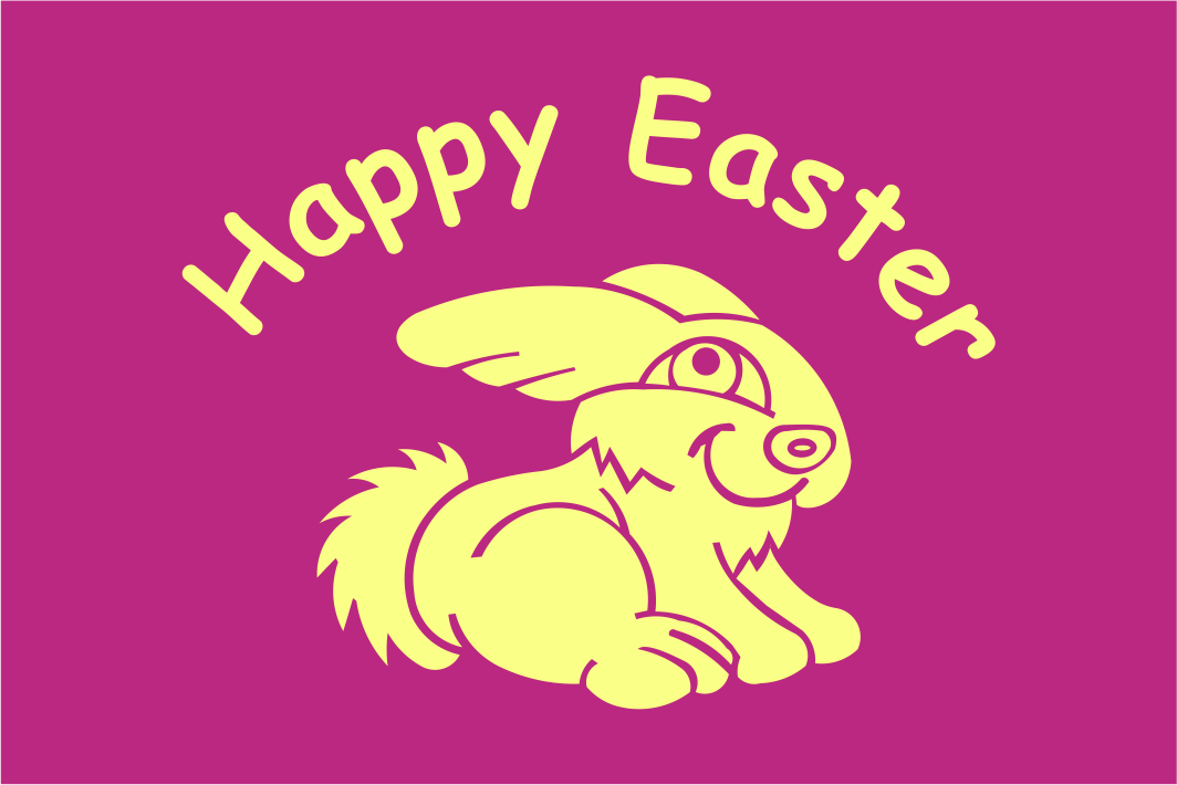 Happy Easter Bunny Flag