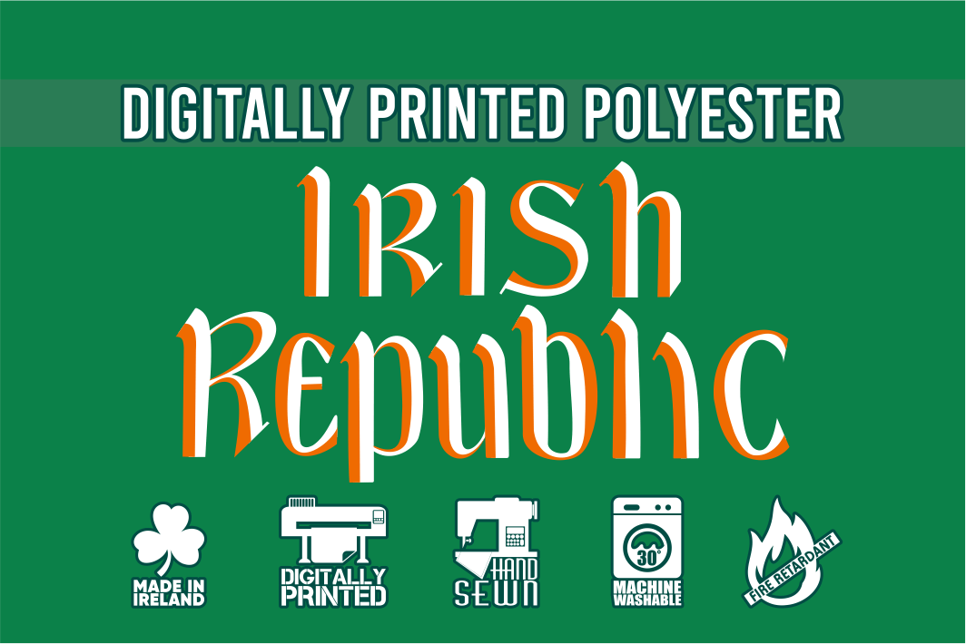 Bandeira de texto da República Irlandesa