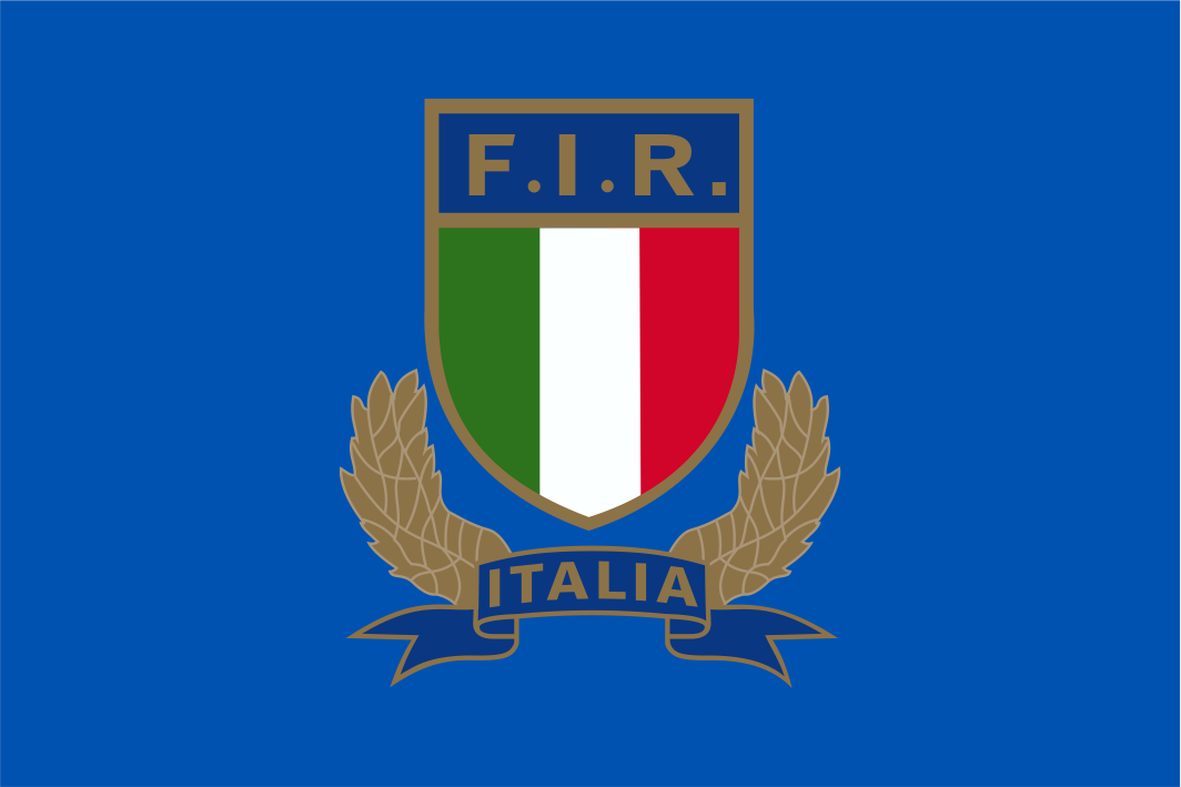 Italien-Rugby-Wappenflagge