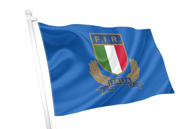 Italy Rugby Crested Flag
