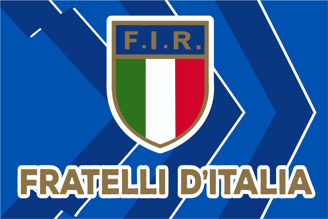 Italien-Rugby-Wappenflagge