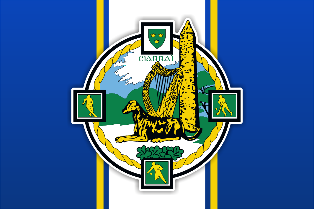 Kerry GAA Blue Retro Flag