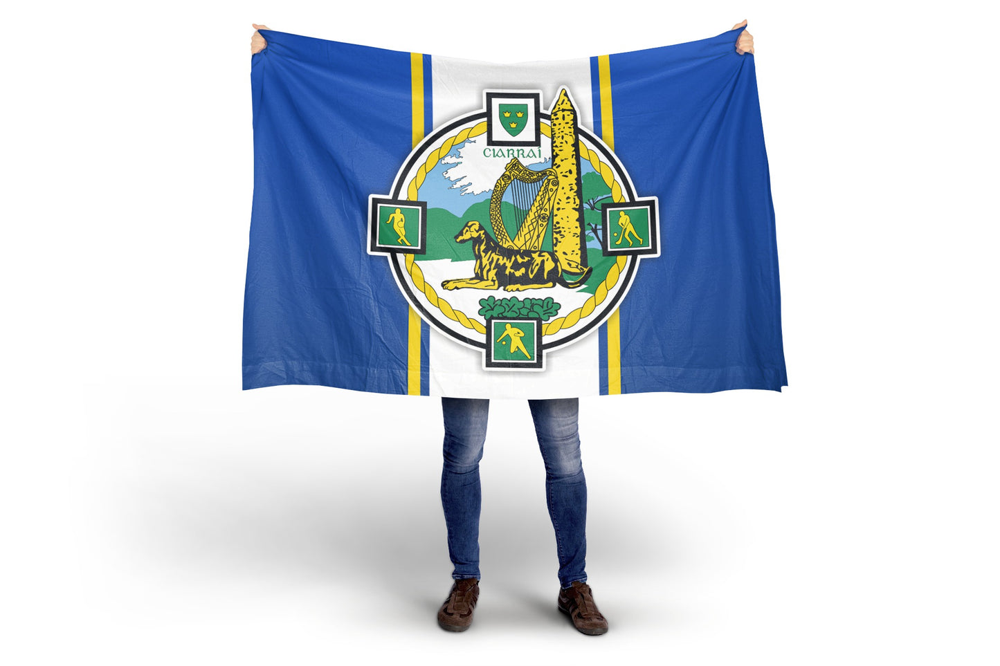 Kerry GAA Blue Retro Flag