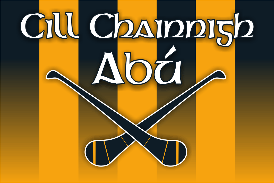 Kilkenny ''Cill Chainnigh Abú'' Striped Hurling Supporter Flag