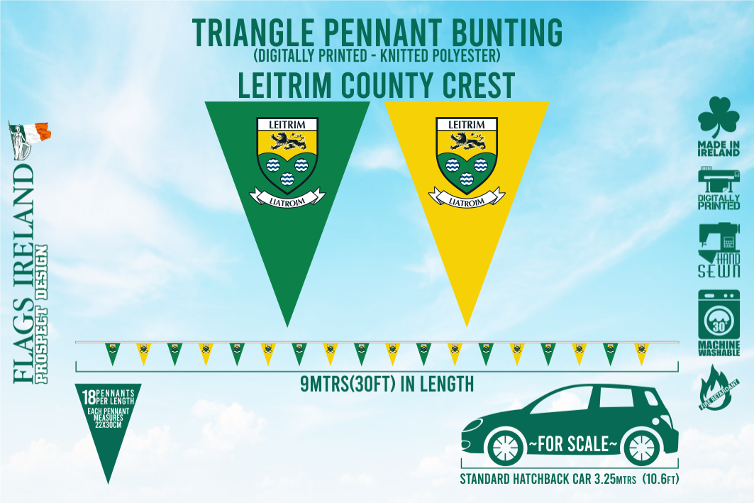 Estamenha com o brasão do condado de Leitrim