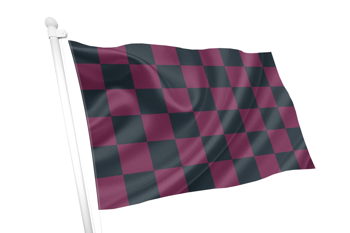 Maroon & Black Chequered Flag
