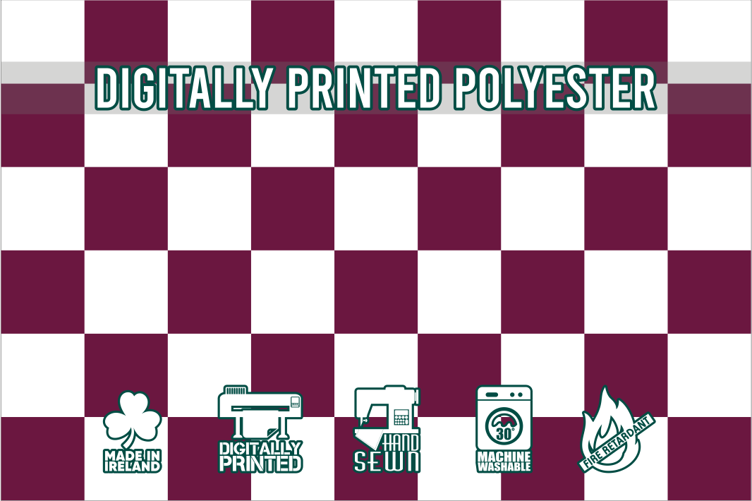 Maroon & White Chequered Flag