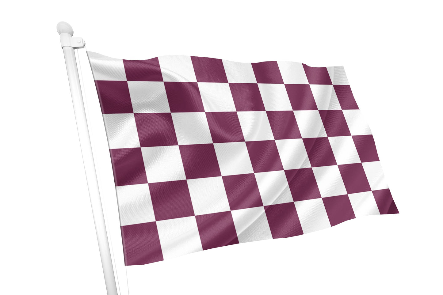Maroon & White Chequered Flag