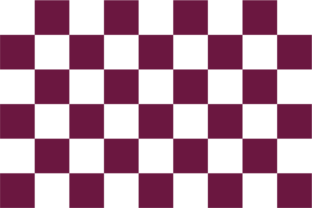 Maroon & White Chequered Handwaver Flag