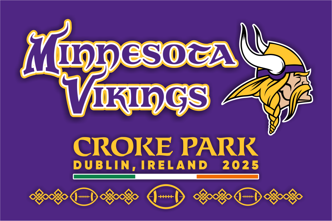 Minnesota Vikings Croke Park Purple Flag