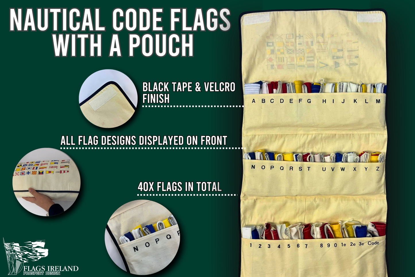 Nautical Code Flags With a Pouch
