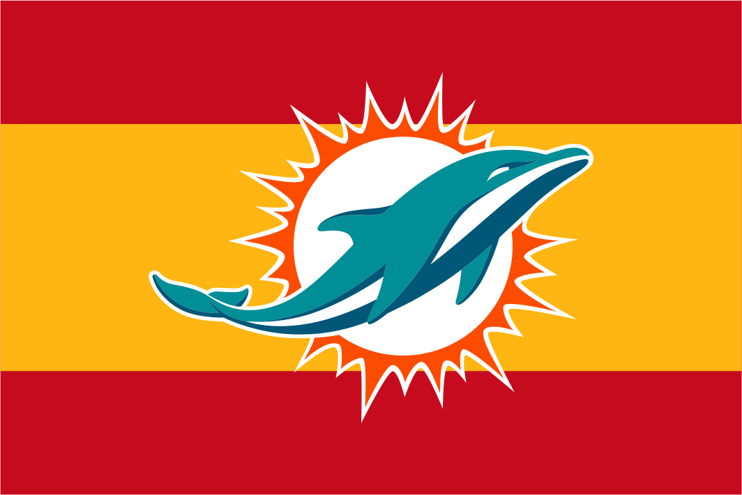 Miami Dolphins Spain Flag