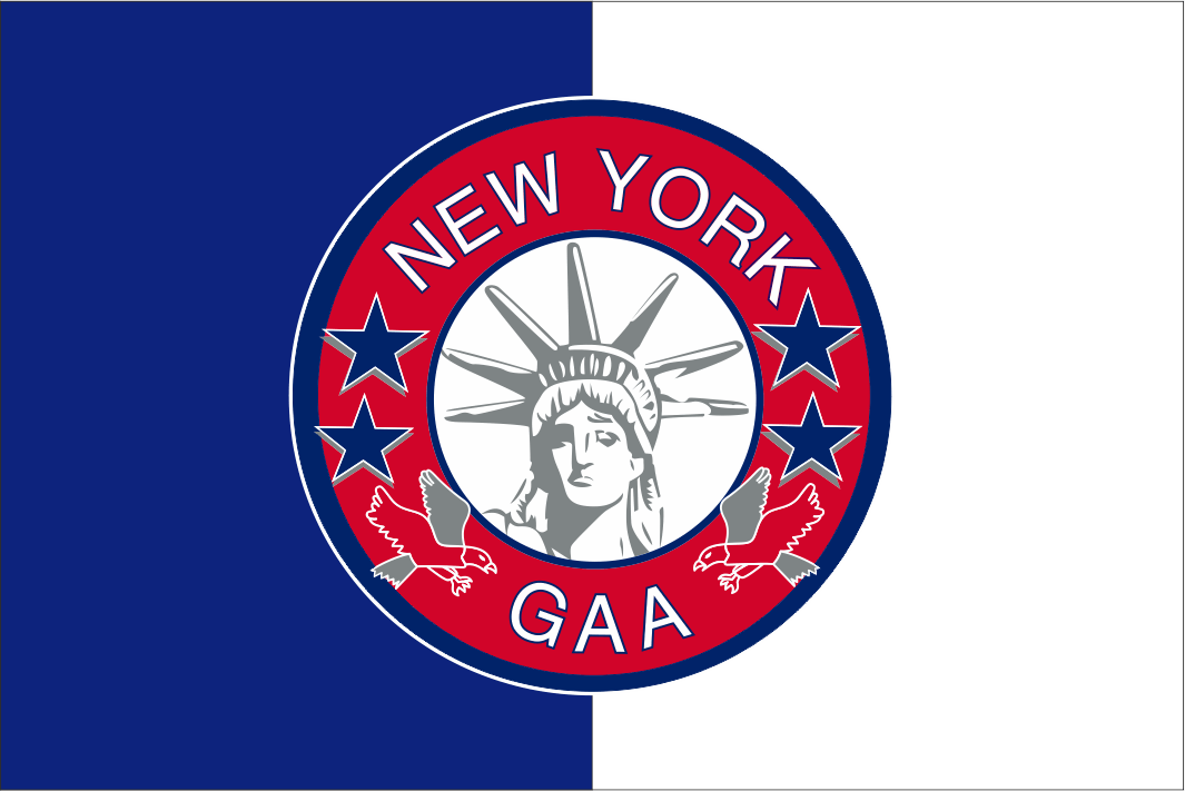 New York GAA Crest Handwaver Flag Flags Ireland Prospect Design