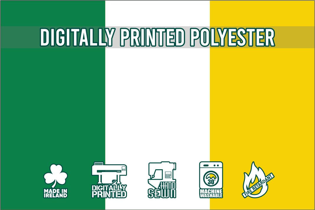 Green, White & Golden Yellow Coloured Flag