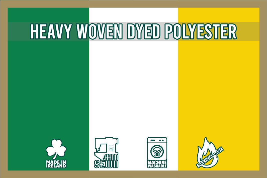 Green, White & Golden Yellow Coloured Flag