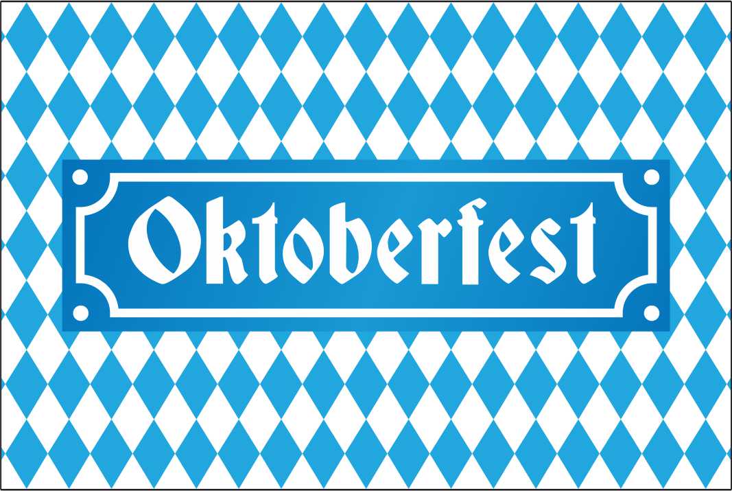 Bandeira Azul e Branca da Oktoberfest