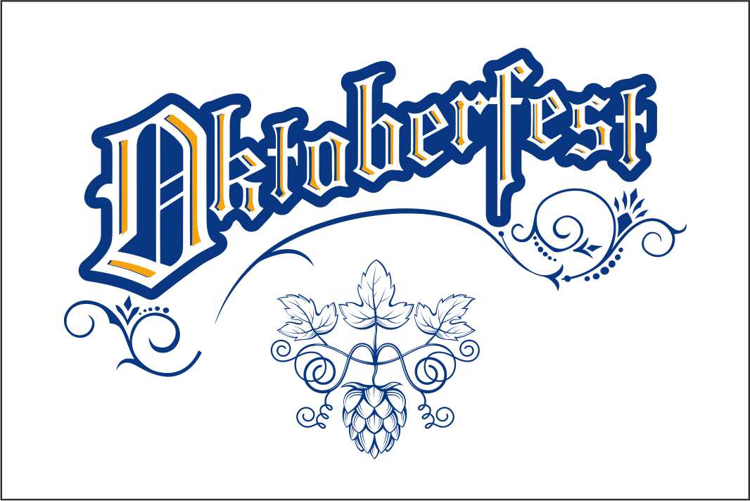 Bandeira Azul Branca da Oktoberfest