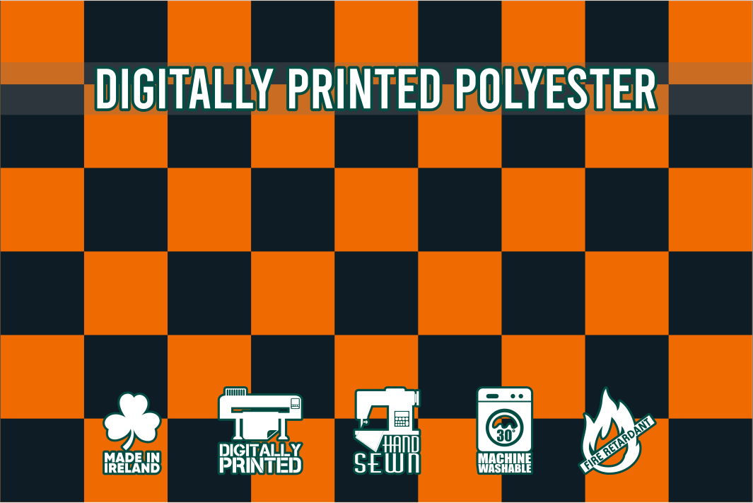 Orange & Black Chequered Flag