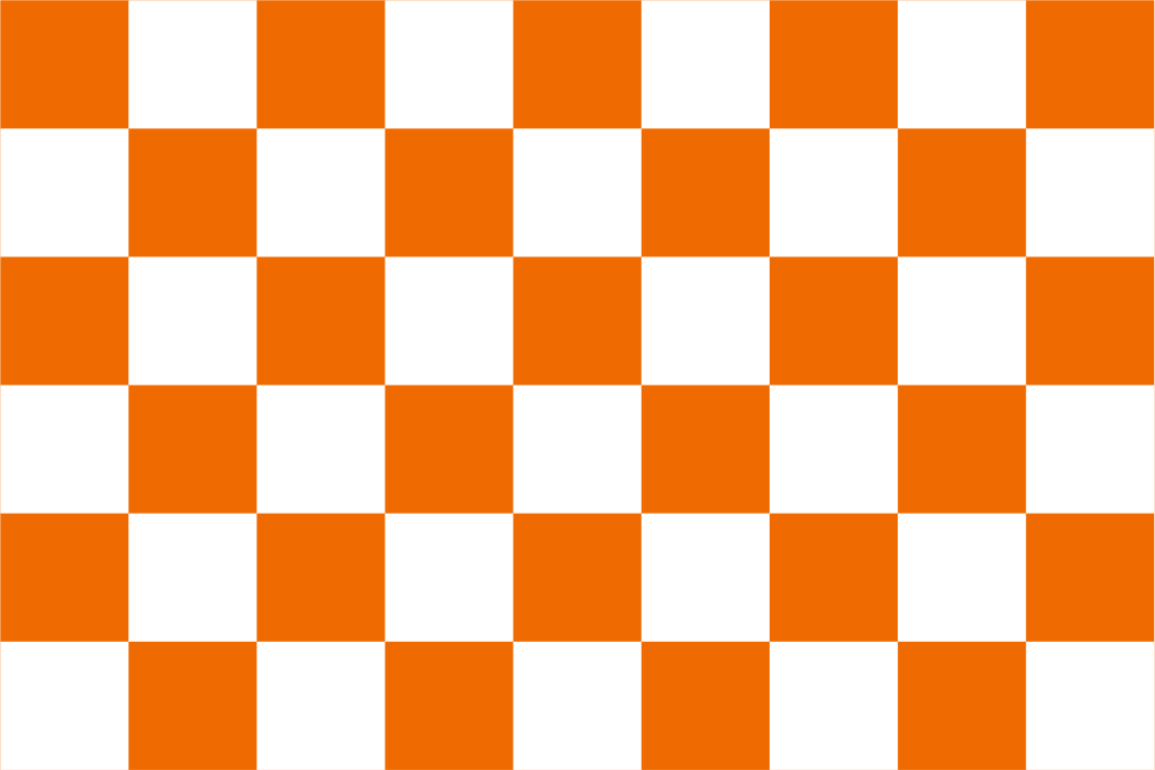Orange & White Chequered Handwaver Flag