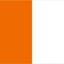 Orange & White Handwaver Flag